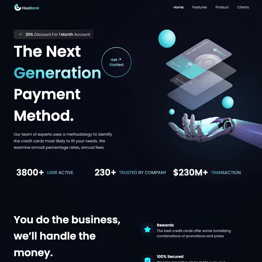 HooBank Landing Page